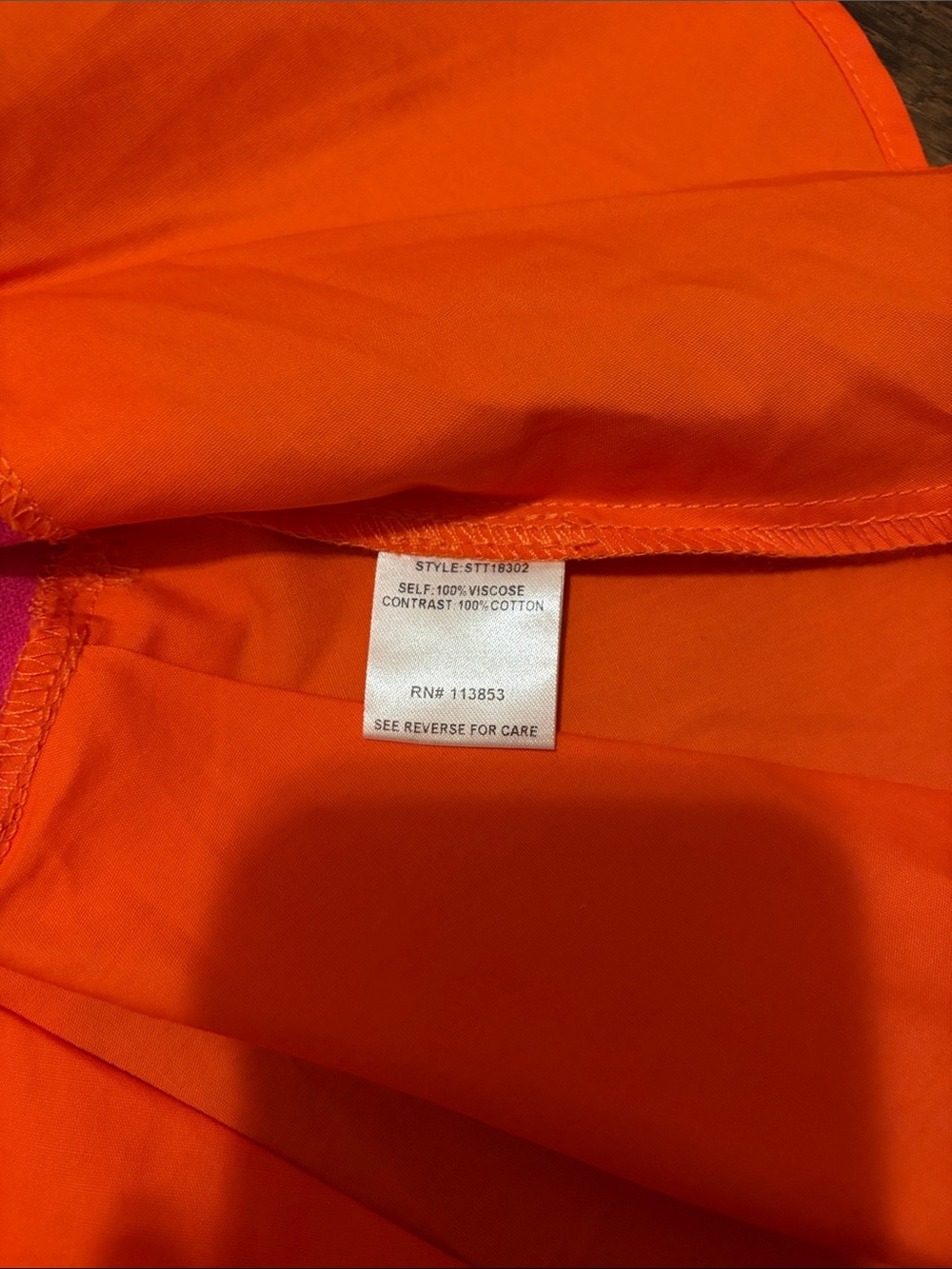 NWT Sugarlips Hot Pink Top with Bright Orange Ruffle Hem - Picture 11 of 13